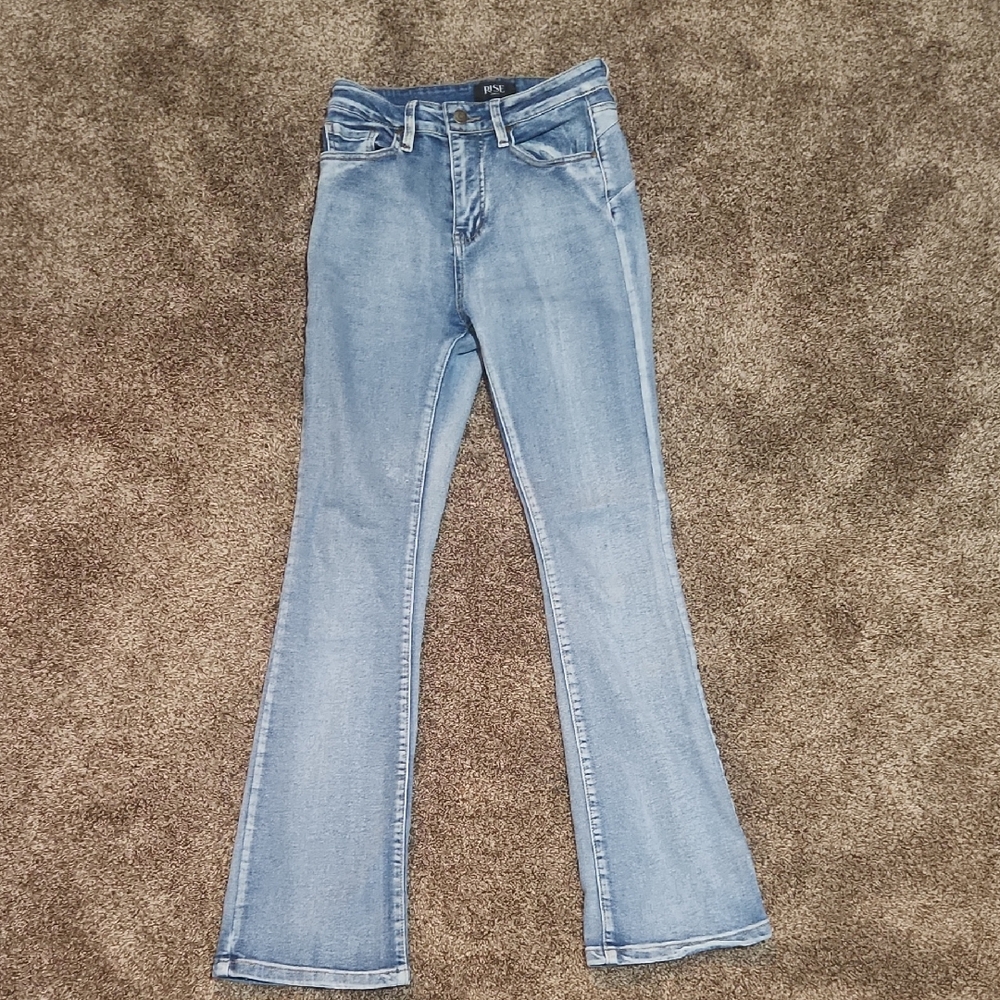 Rise Supply Co Women's Sky Blue Flare Jeans Size 5